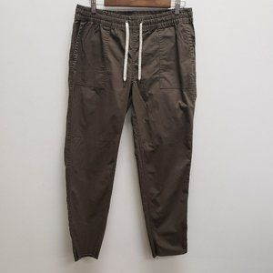 Vuori Womens Ripstop Pants Size M Green Pull On Straight Leg Mid Rise Drawstring